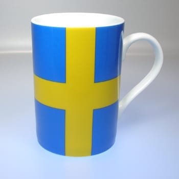 Flaggetasse Schweden mit Gravur