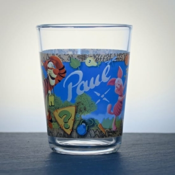 Kinderglas mit Namen graviert