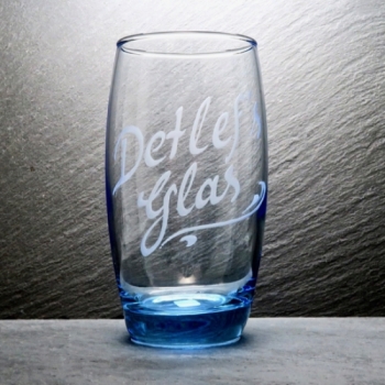 Longdrinkglas Salto Blau mit Namen graviert