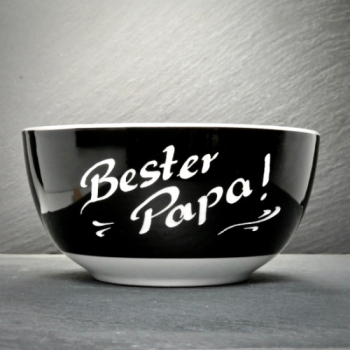 Müslischale schwarz mit personalisierter Gravur