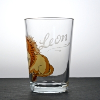 Kinderglas Löwe mit Namensgravur