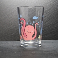 Kinderglas Unterwasserwelt Oktupus mit Namensgravur