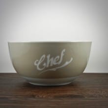 Mueslischale Taupe mit Namensgravur personalisiert