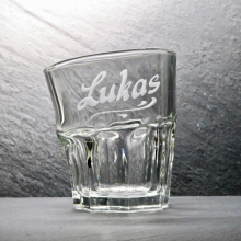 Trinkglas Pop Corn 200 ml mit Gravur personalisiert