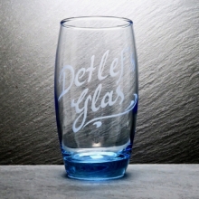 Longdrinkglas Salto Blau mit Namen graviert